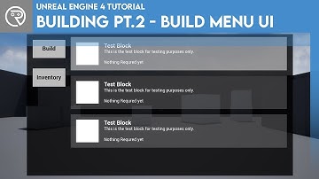 Unreal Engine 4 Tutorial - Building Series Part 2: Build Menu UI