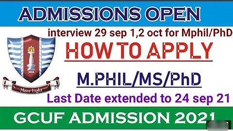 How to apply in GCUF | GC admission applying method | GC university Faisalabad admission procedure