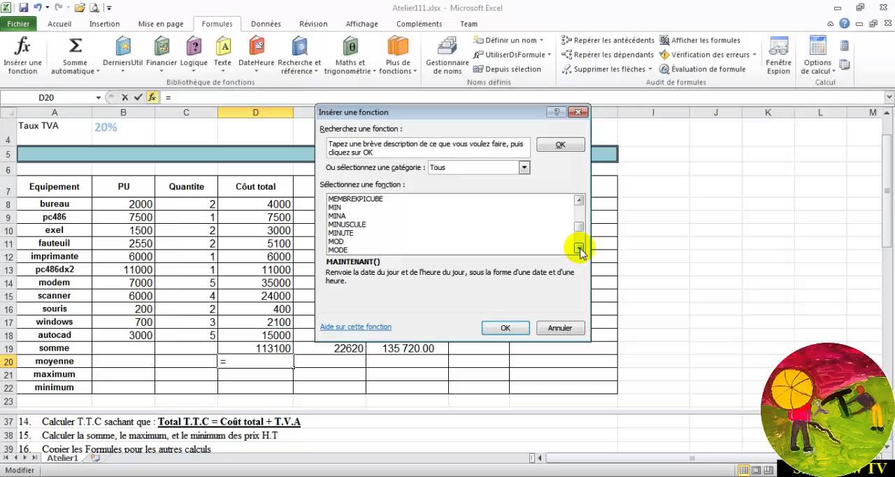 Formation Microsoft Excel 2010 ATELIERS N 1 Partie 2 YouTube Formation microsoft excel 2010 ateliers n 1 partie 2 youtube