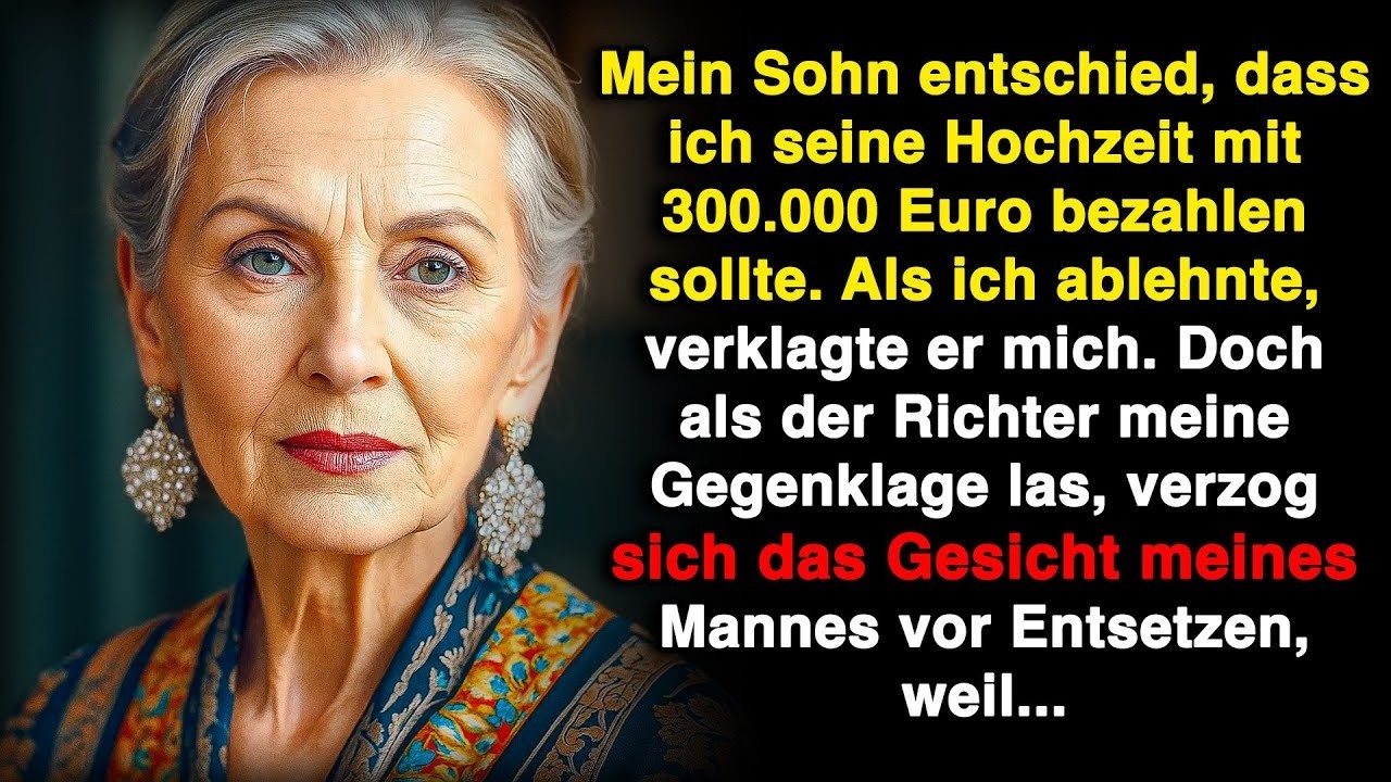 Mein Sohn entschied, dass ich für seine Hochzeit zahlen soll  Als ich ablehnte, verklagte er mich