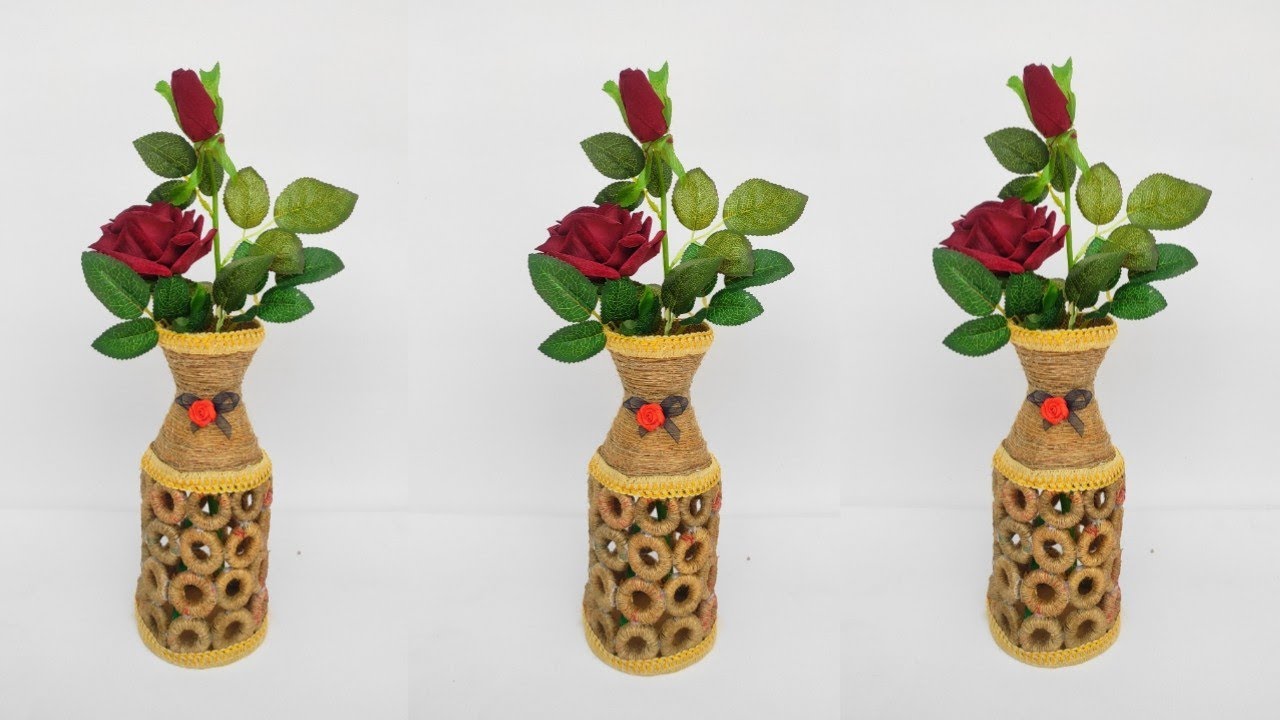 Best collection jute flower vase / Home decorating ideas handmade YouTube