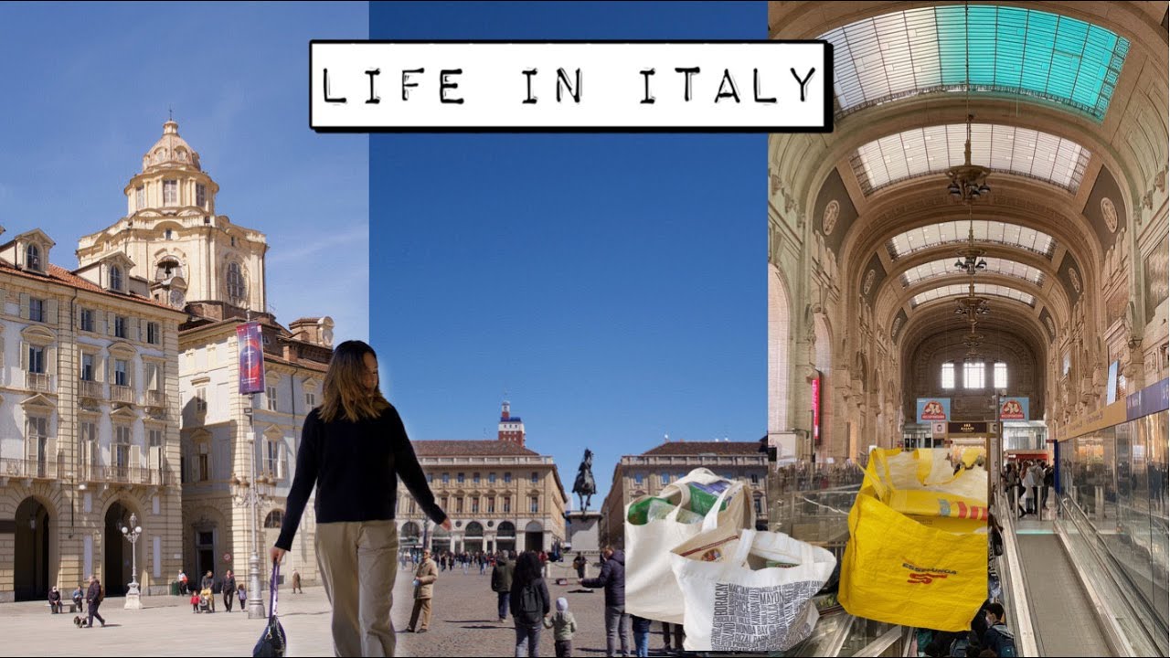 An afternoon in Torino | Life as an adult: Grocery shopping in Italy & Feeling sick  | Italy Vlog