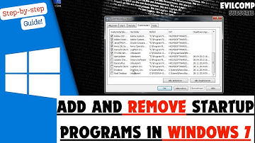 How to Add and Remove Startup Programs in Windows 7