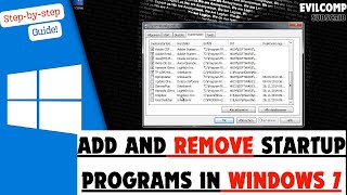 How to Add and Remove Startup Programs in Windows 7