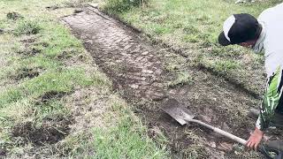 Uncovering a Hidden 100-Year-Old Brick Sidewalk: Yard Transformation