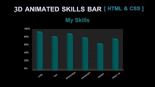 How To Create 3D Animated Vertical Skills Bar Graph Using HTML & CSS | Skills Chart Bar