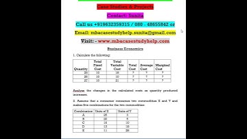 BUSINESS ECONOMICS - PGDBM 1st SEMESTER SOLVED SOLUTION