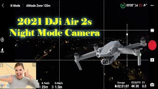 2021 DJi Air 2s, 4k 30fps setting, Night Mode camera & Flight Review, Mobile App Screen Recording