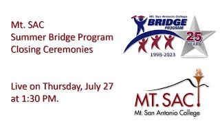 Mt. SAC Summer Bridge Program Closing Ceremony
