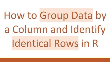 How to Group Data by a Column and Identify Identical Rows in R
