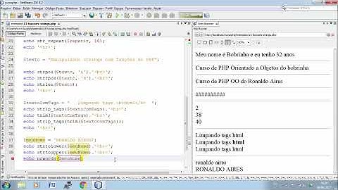 Curso de PHP Aula 17 Funções do PHP para Strings