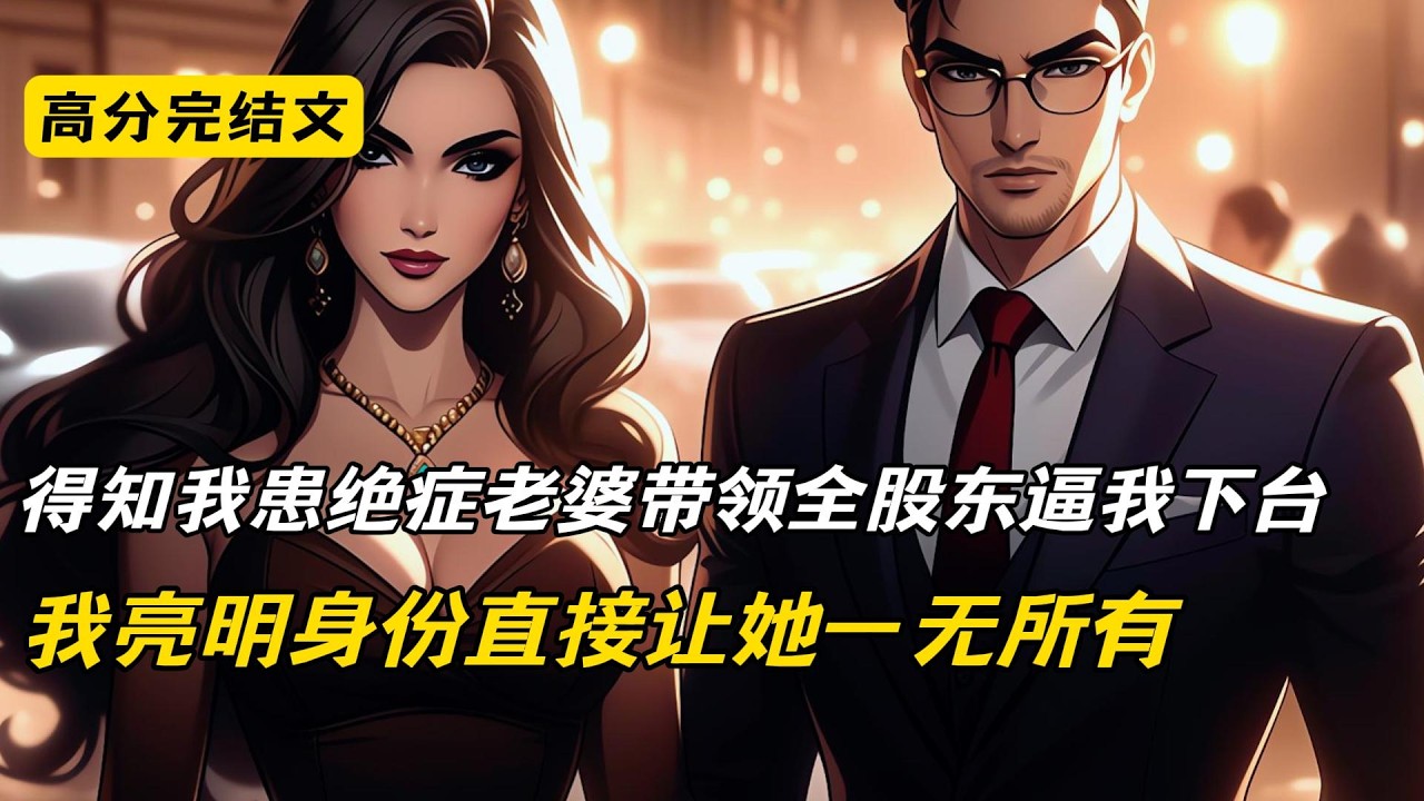 【爽文】陈峰和老婆江清语去体检，医生刚说“癌症晚期”，她推门而入只听到半句。她当场变脸，打电话让情人陆川回来接管公司，丈母娘拿柚子叶把他当瘟神赶出家门。她得意洋洋带陆川开股东大会逼他退位#爽文