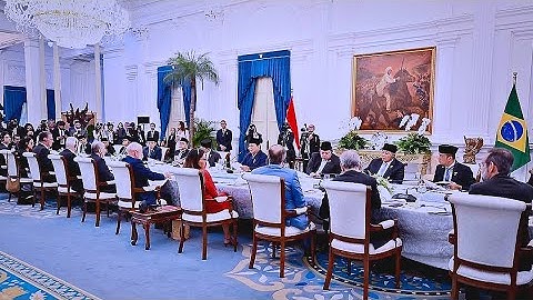 Penyambut Presiden Republik Federatif Brasil Luiz Inácio Lula da Silva