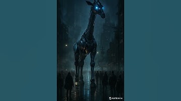 Dystopian Streets, Robotic Giants 😱#shorts #giraffe
