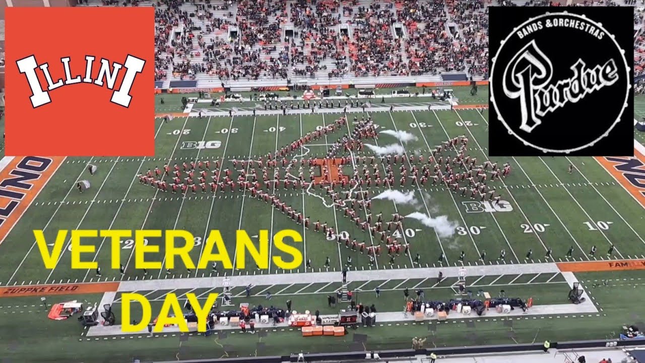 Marching Illini and Purdue Marching Band, Veterans Day halftime show