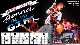 ARE YOU GONNA BE MY GIRL by Jet (Easy Guitar & Lyric Scrolling Chord Chart Play-Along)