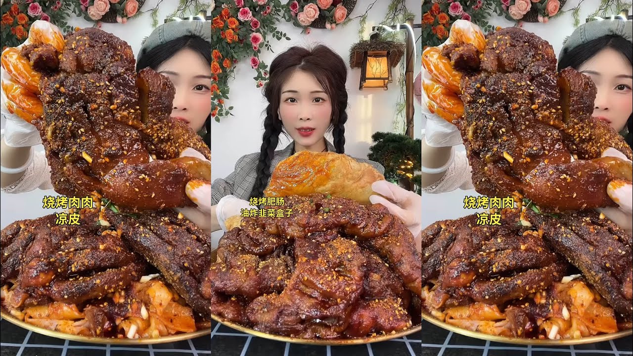 【ASMR】【MUKBANG】GIANT PORK BELLY | EATING SHOW |CHINESE MUKBANG |食べ |吃播 LOVE ASMR