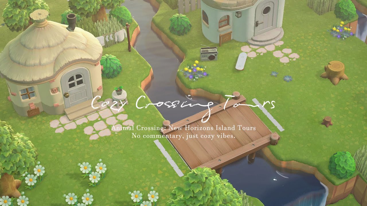 あつ森 夢訪問｜シンプルナチュラル × 小川が流れる、おしゃれでかわいい癒しの島🌿｜petrichor島｜ No Commentary💭