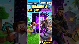 Making a portal in Minecraft which take us into free fire #redstonehacks #minecraft #freefireshorts