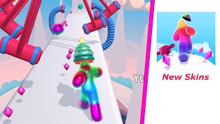 Blob Runner 3D - New Skins - Gameplay Walkthrough - Level 606, 608