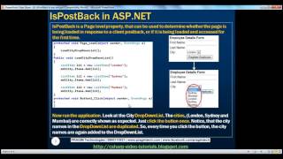 IsPostBack in asp net Part 8