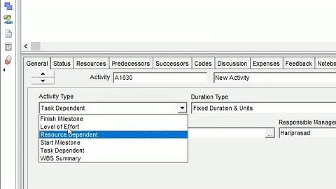 Activity Types in Primavera P6 (Watch & Learn)