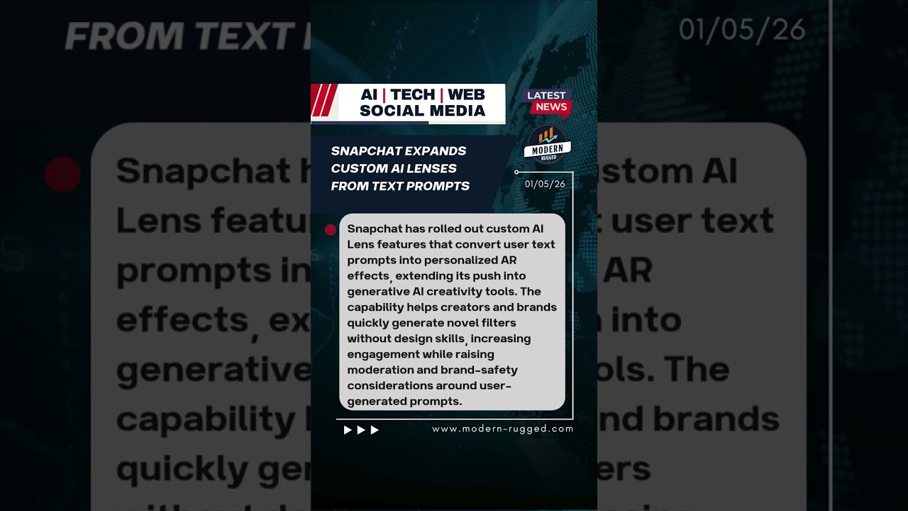 Snapchat expands custom AI Lenses from text prompts