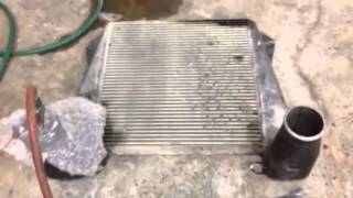 Cleaning a charge air cooler