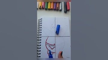 One Drawing of Patrick, But 4 Different Styles with Posca Markers! Pt.1 (#shorts)