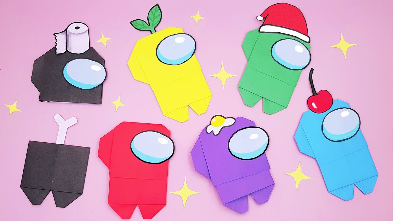 Origami Paper AMONG US without glue