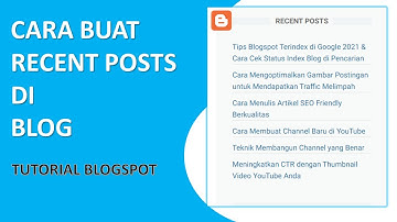 cara membuat recent post di blog