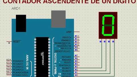 A502b Contador ascendente con 1 display con Arduino UNO