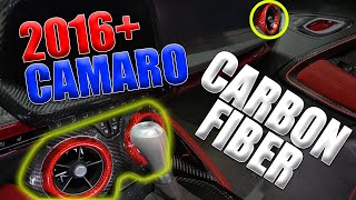 Carbon Fiber Air Vent Bezel Cover &  Air Vent Ring Outlet Covers | 2016+ Camaro Interior Mods
