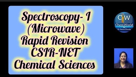 Microwave Spectroscopy rapid (CSIR-NET)