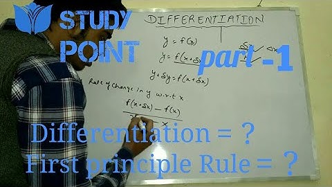 Differentiation (calculus) - derivative|first principle | differentiation for diploma.