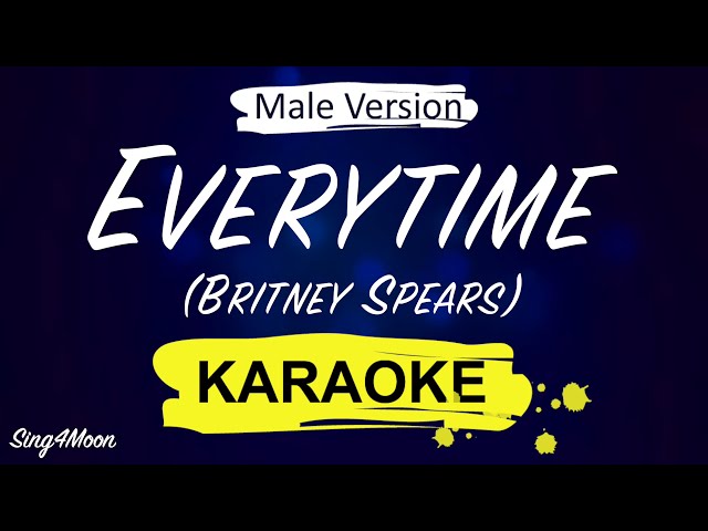 Britney Spears - Everytime (Karaoke Piano) Male Version -6 class=