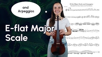 E-flat Major Scale and Arpeggios Violin Tutorial with Piano Accompaniment