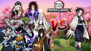 Shinobu Kocho Vs All Upper Moons! Demon Slayer Minecraft Battle