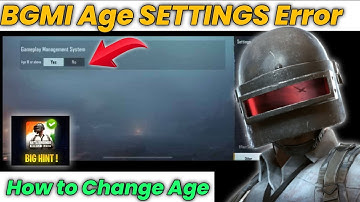 How To Change Age In Bgmi After New Update | Bgmi Under Age Problem Solve | Change Age Limit Bgmi
