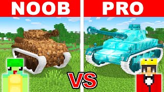 NOOB vs PRO: TANK House Build Challenge in Minecraft screenshot 4
