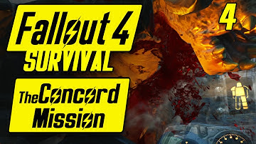 Fallout 4 Survival Playthrough - The Concord Mission - Fallout 4 Survival Mode Gameplay #4