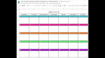 How to make a monthly calendar printable in Google Sheets