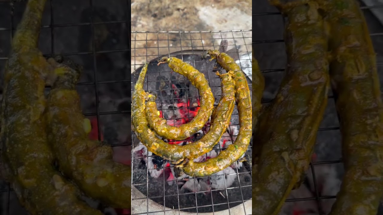 The country girl makes grilled eel, a traditional Vietnamese dish.