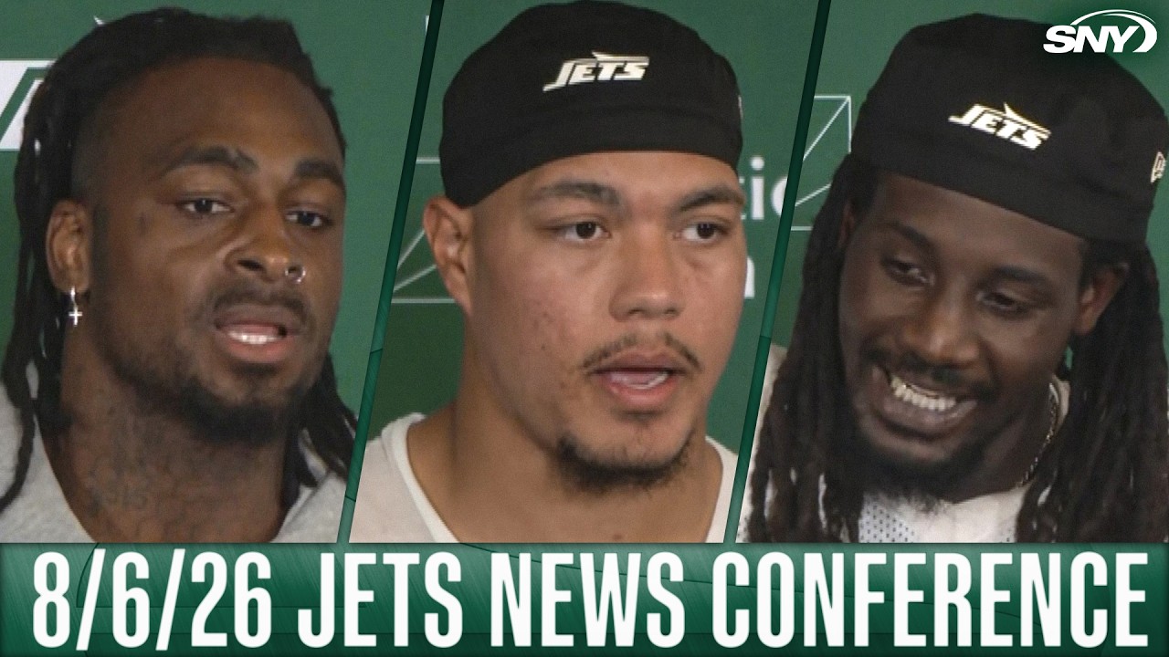 Will McDonald, Dane Belton, Jarvis Brownlee Jr. talk Jets training camp work