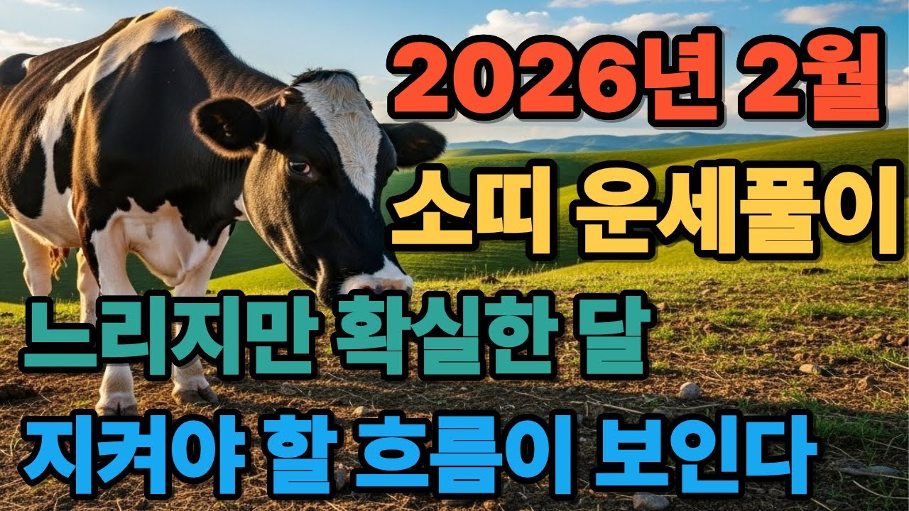 2026년 2월 소띠 운세풀이  느리지만 확실한 달 · 지켜야 할 흐름이 보인다