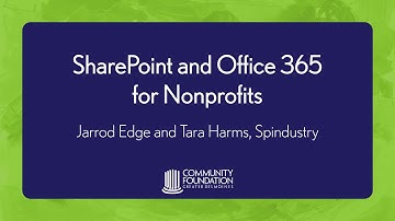 SharePoint and Office 365 for Nonprofits