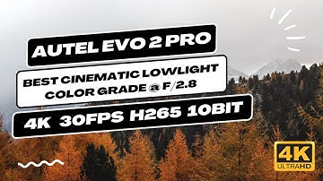 Cinematic Color Grade In Lowlight @F2.8 - Autel Evo 2 Pro (Re-post)