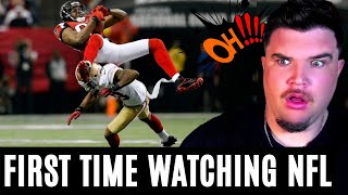 Australian SHOCKED at NFL Biggest Football Hits Ever