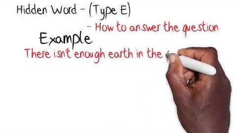11 Plus - Hidden Word (Type E): Eleven Plus Exam Tips
