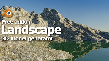 Blender landscape addon tutorial, free generator for making landscape terrain 3D model